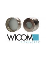 WICOM Screw cap 18mm, magnetic, 1.3mm Silicone/PTFE septum, transparent/blue, 35...