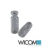 WICOM 11mm Crimp Vial, Klarglas, 2ml, 6mm weite Öffnung, Probenflasche, Rollrand...