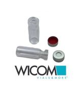 WICOM 2ml crimp vials, clear glass, pre sealed with Aluminium caps, with silicon...