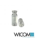 WICOM 11mm Crimp Vial, Klarglas, 2ml, mit Beschriftungsfeld Vorteilspackung mit ...