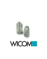 WICOM 11mm Crimp Vial, Klarglas, 0,2ml, mit integriertem Mikroinsert, mit Beschr...