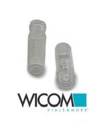WICOM 13mm screw vials with, clear glass, 4ml, with write-on patch and scale, 15...