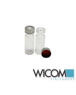 WICOM Kombipack, bestehend aus 11mm Crimp Vials, Klarglas, 2ml (10x WIC 42000) i...