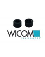 WICOM Screw caps, 13mm, Black PP with hole