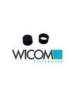 WICOM Closing screw cap 13mm, black, with PTFE coated septum 100/pk