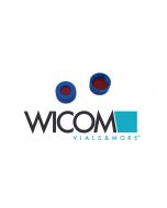 WICOM 9mm Screw cap, blue with PTFE/Silicone/PTFE septum red/white/red