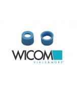 WICOM Screw cap 10mm, blue, PP, Silicone/PTFE septum pre-slitted, Tan/White, 100...