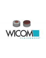 WICOM 11mm Aluminium crimp Caps (Alu crimp caps) with septum of buthyl/PTFE (ora...