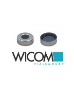 WICOM 20mm Aluminium crimp-cap with buthyl/PTFE septum, Pharmafix septum, grey
