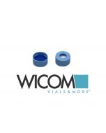 WICOM Snap cap, 11mm, blue, PP, with Silicone/PTFE septum, cross slitted (blue/w...