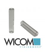 WICOM micro insert, 450µl volume; 6mm AD, flat bottom fits for 11mm crimp vials-...