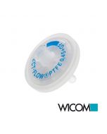 WICOM syringe filter 25mm 0.45µm PTFE with GF (glass fiber) pre filter