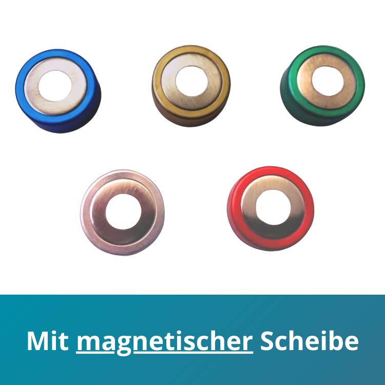 Bördelkappen mit magnetischer Scheibe